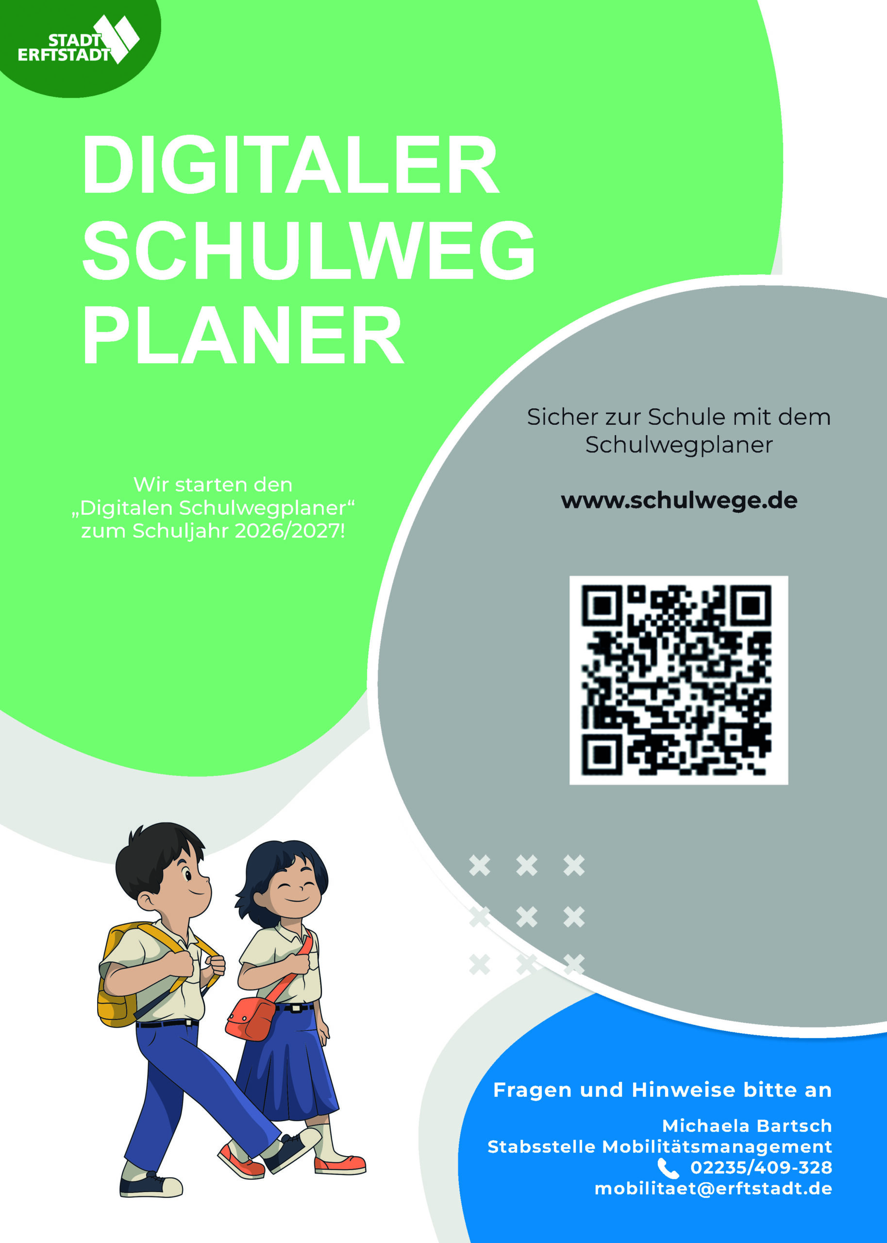 Flyer Digitaler Schulwegplaner allgemein